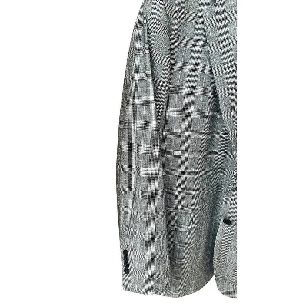 Brooks Brother’s Men’s Gray Glen Plaid Wool Blend Suit Jacket & Pants Size 46L
